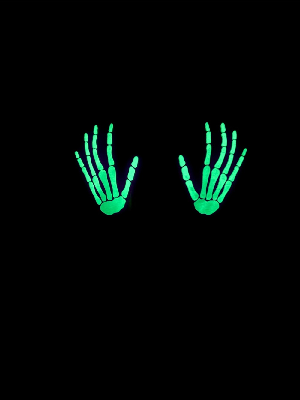 VS PINK Skeleton Shirt Glow in Dark Halloween Here for the Boos Campus Tee